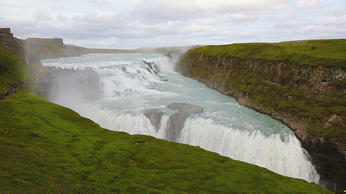 Beautiful gullfoss waterfall in Iceland in the summer