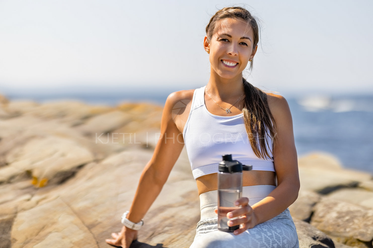 Fit Woman Taking Break During Outdoor Workout