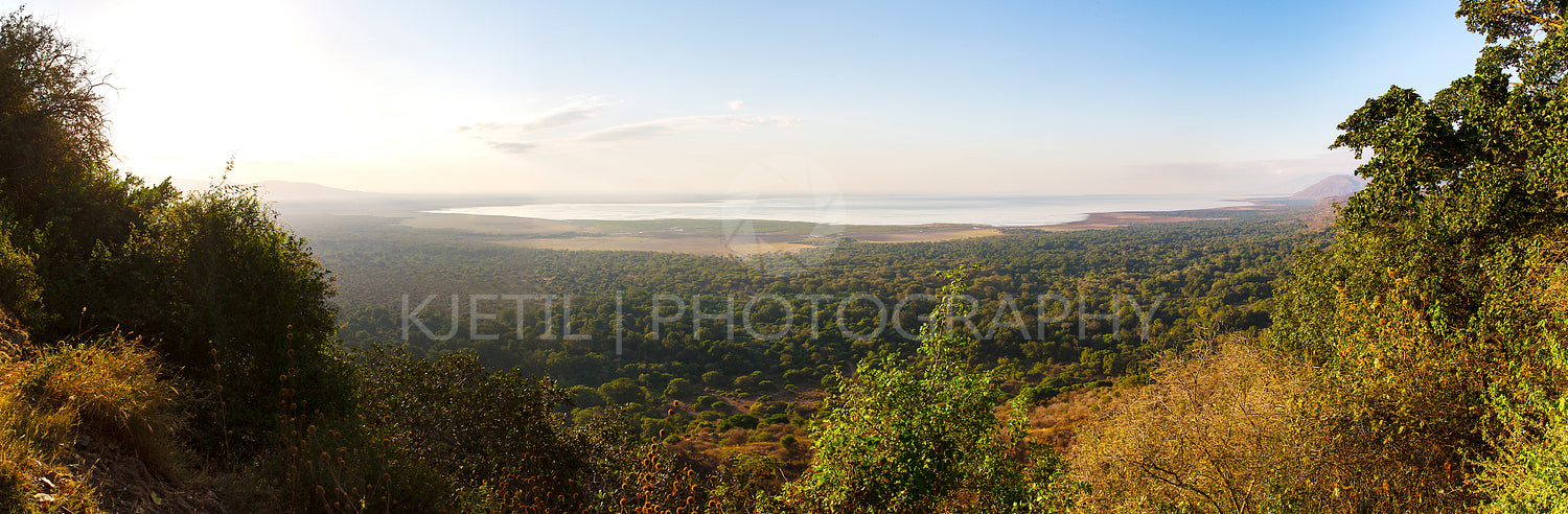 Panorama of Lake Manyara in Africa
