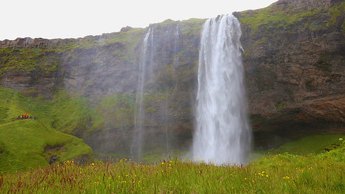 Beautiful seljalandsfoss waterfall in Iceland in the summer