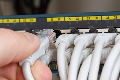Connecting Network Cable into Switch