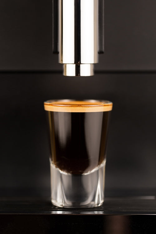 Espresso shot from exclusive coffee machine