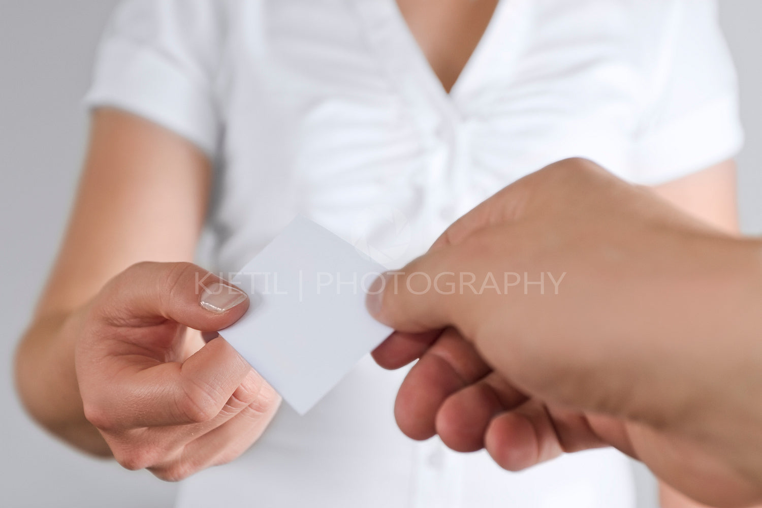 Woman Share Business Card