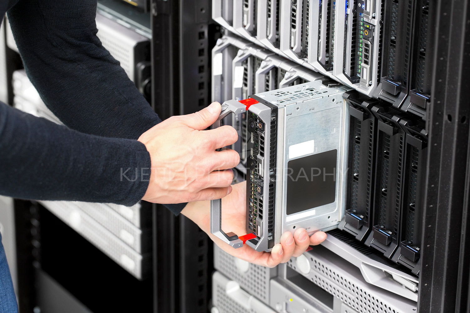 Blade server installation in large datacenter