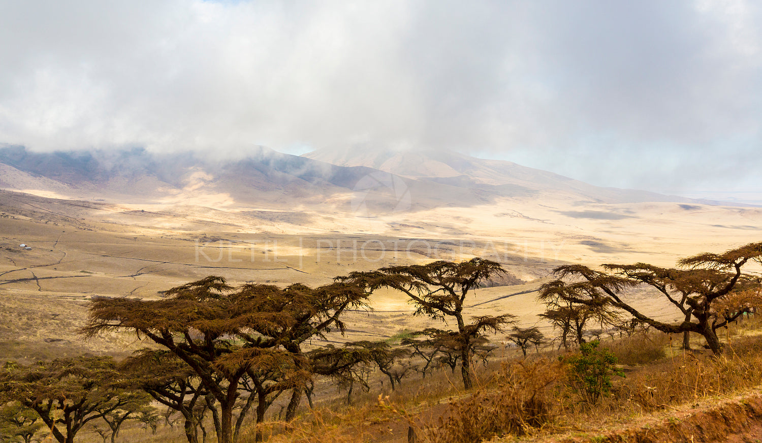 Beautiful and dramatic landscape in Ngorongoro