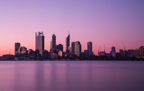 Perth city skyline at night