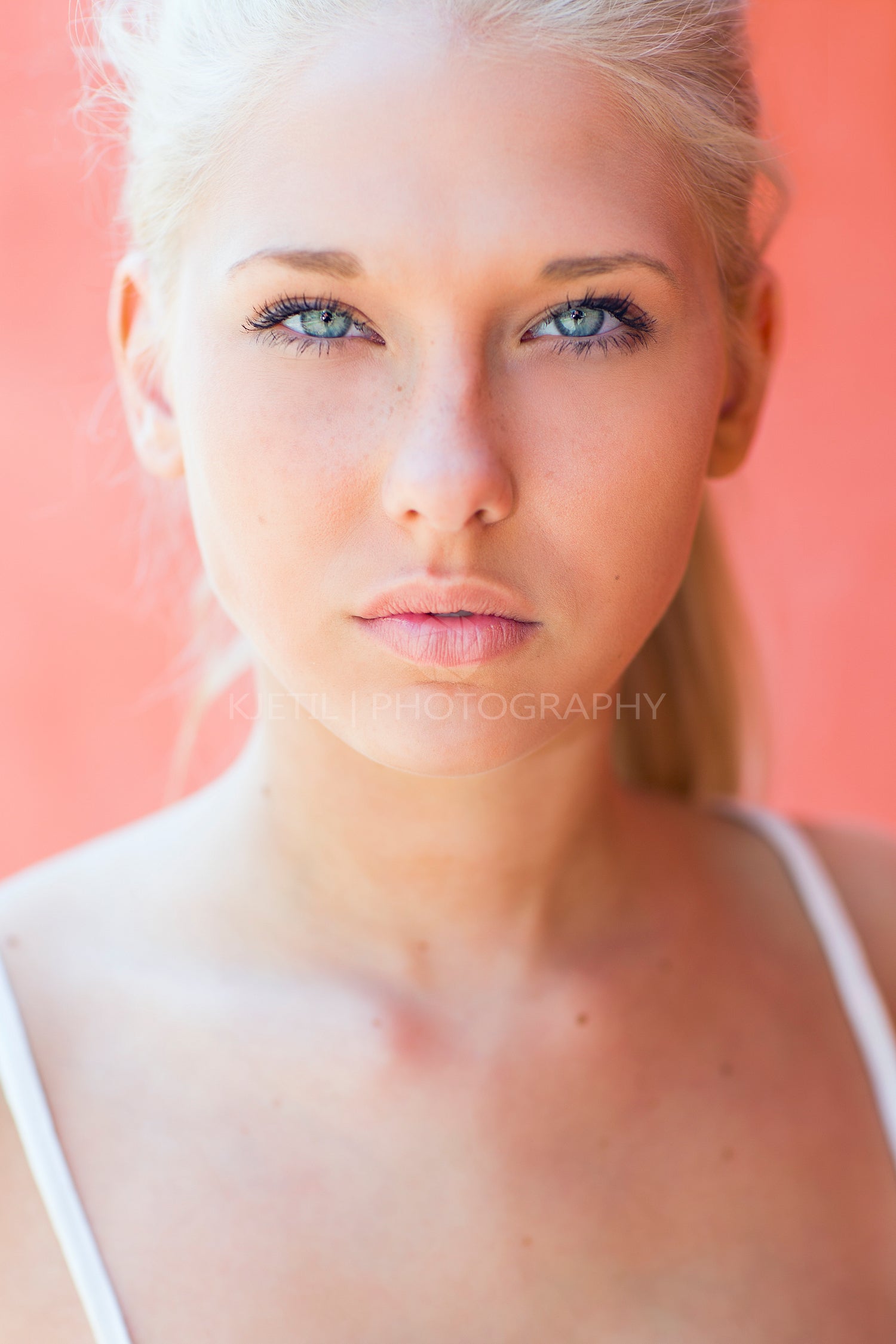 Natural portrait of blonde teenage girl