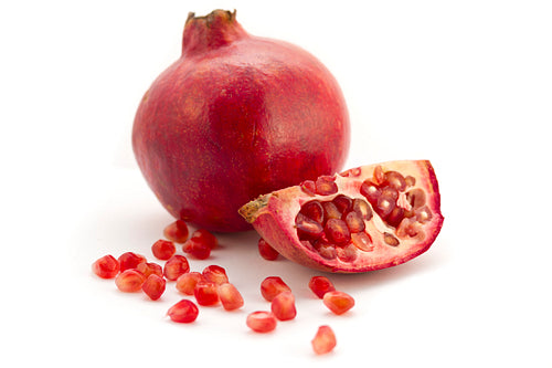Pomegranate on White background