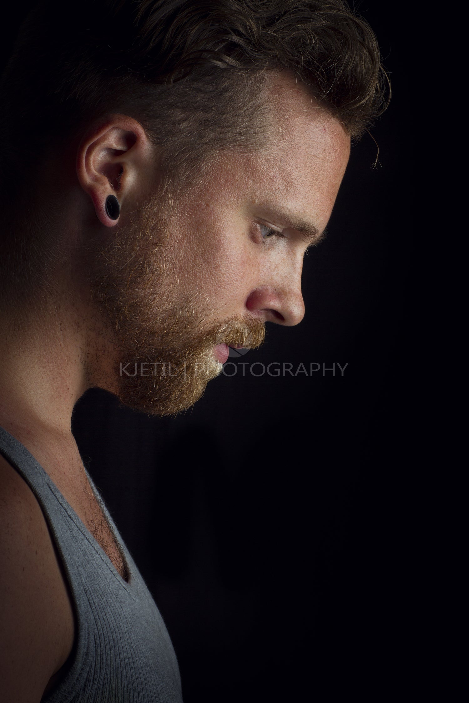 Serious Man in Profile