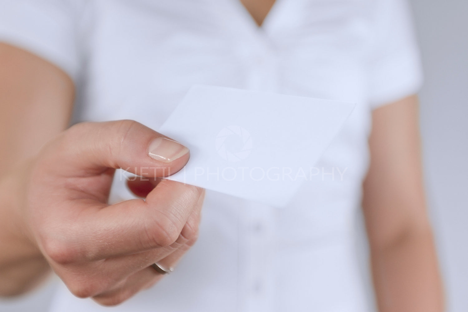 Woman Share Business Card
