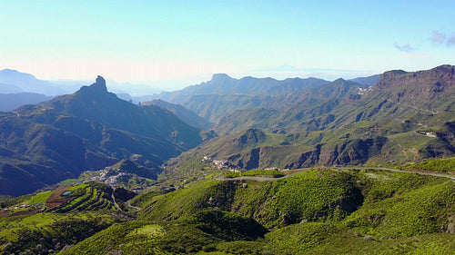 Above beautiful landscape and mountain at Gran Canaria