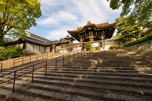 Traditional Buddhist temple in Kyoto city in Japan