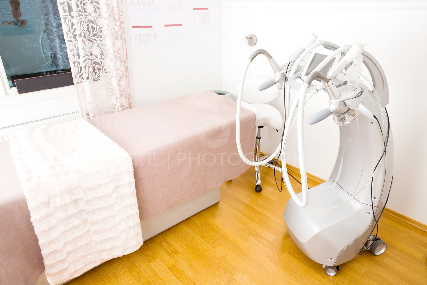 Body shaping clinic room with advanced equipment