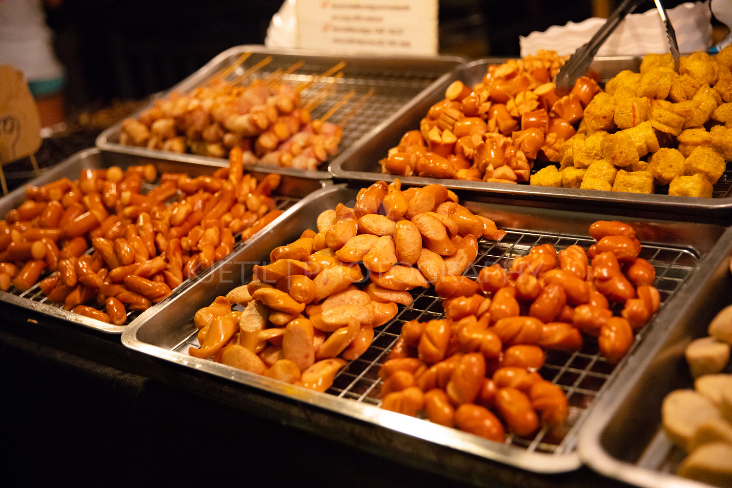 Sausages Displayed At Local Street Market