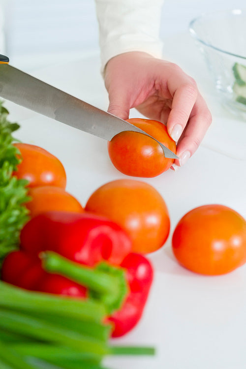 Chop Vegetables to a Salad