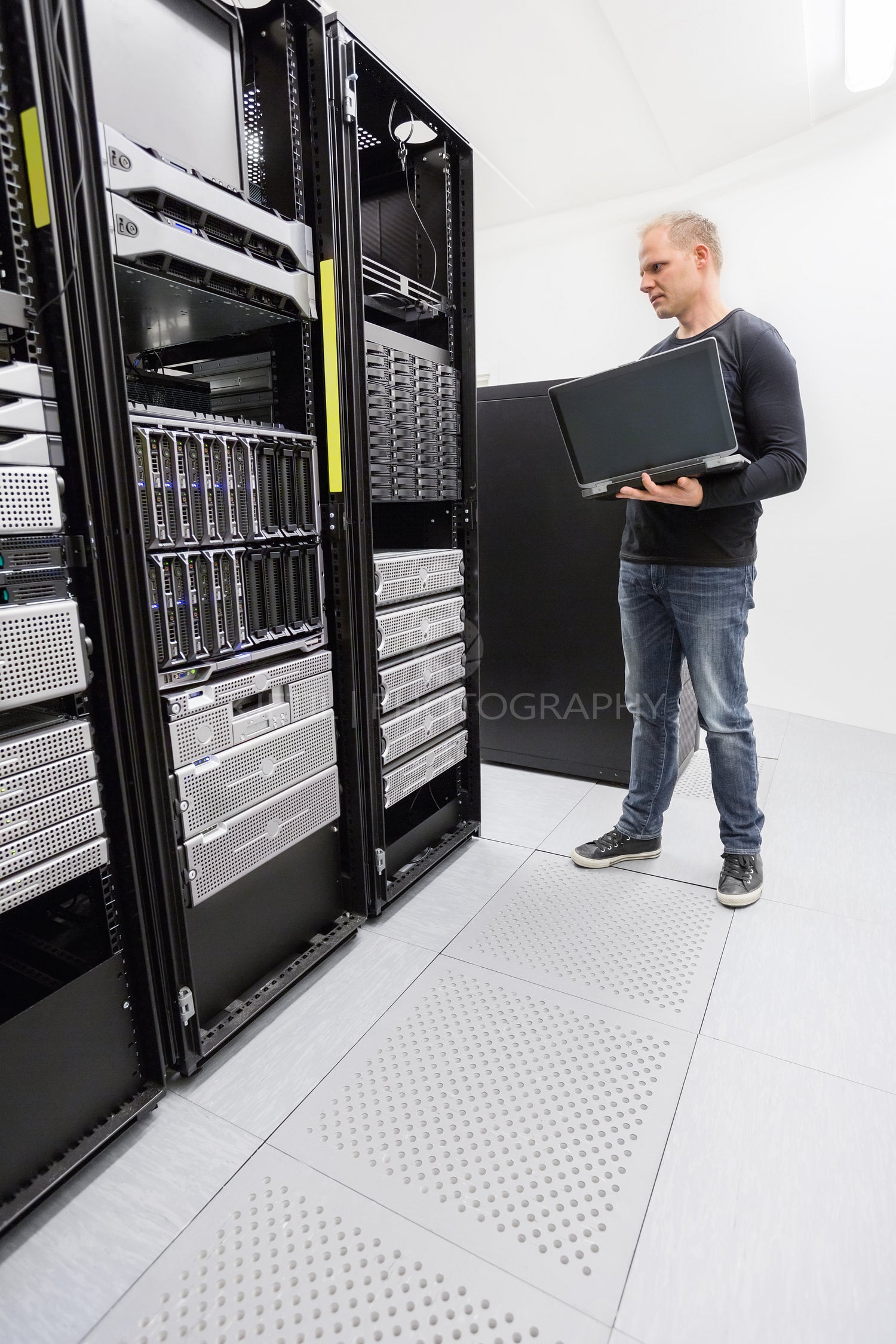 It engineer monitor systems in datacenter