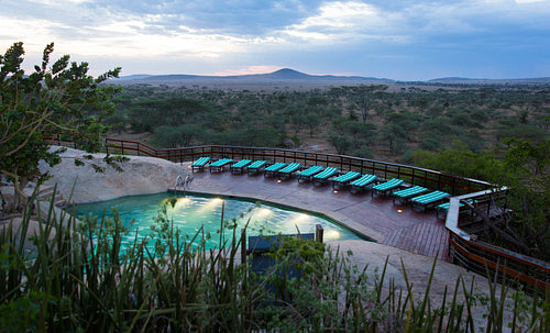 Luxury safari lodge in Africa