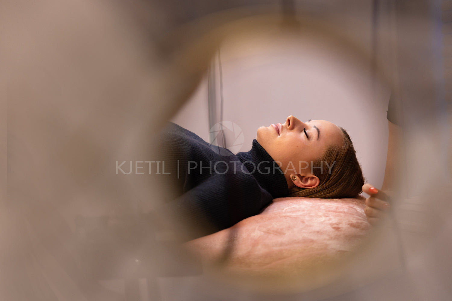 Beautiful Young Woman Lying On Bed At Beauty Spa