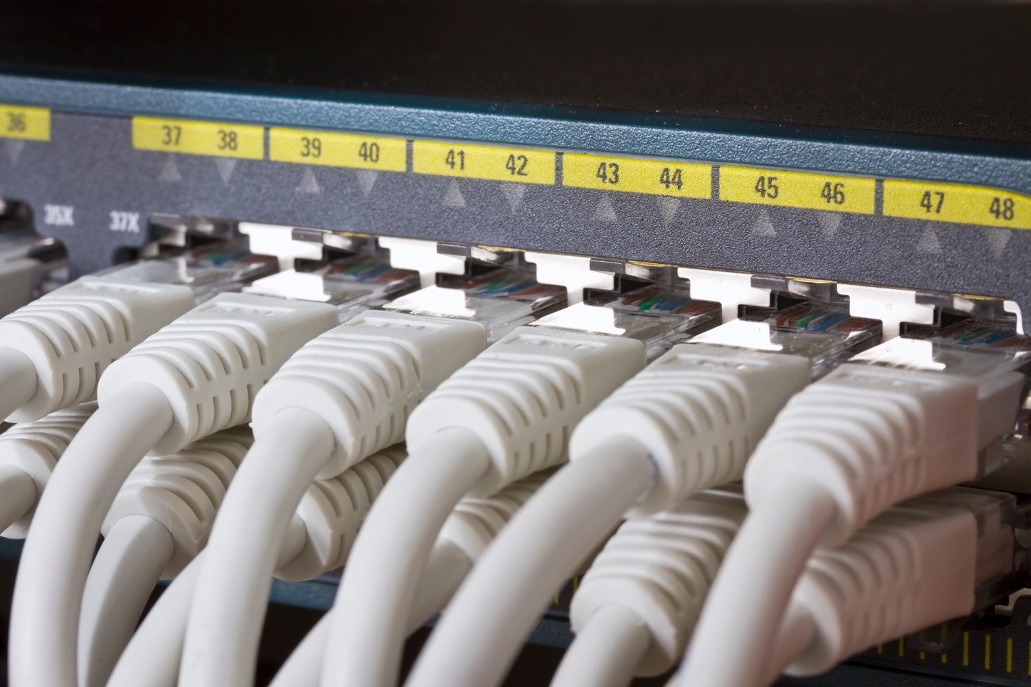 Close up of Network Switch